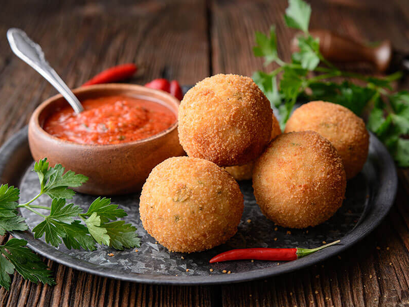 Arancini Siciliens (Boules de Riz Frites)