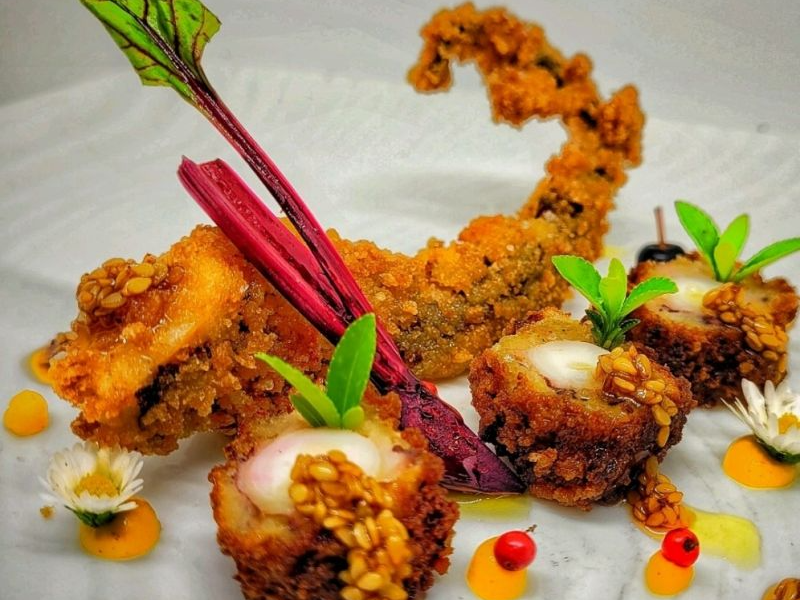 Poulpe crousti-panure panko