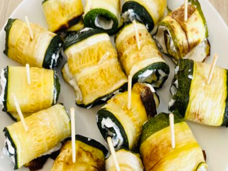 COURGETTES GRILLEES AU FROMAGE FRAIS