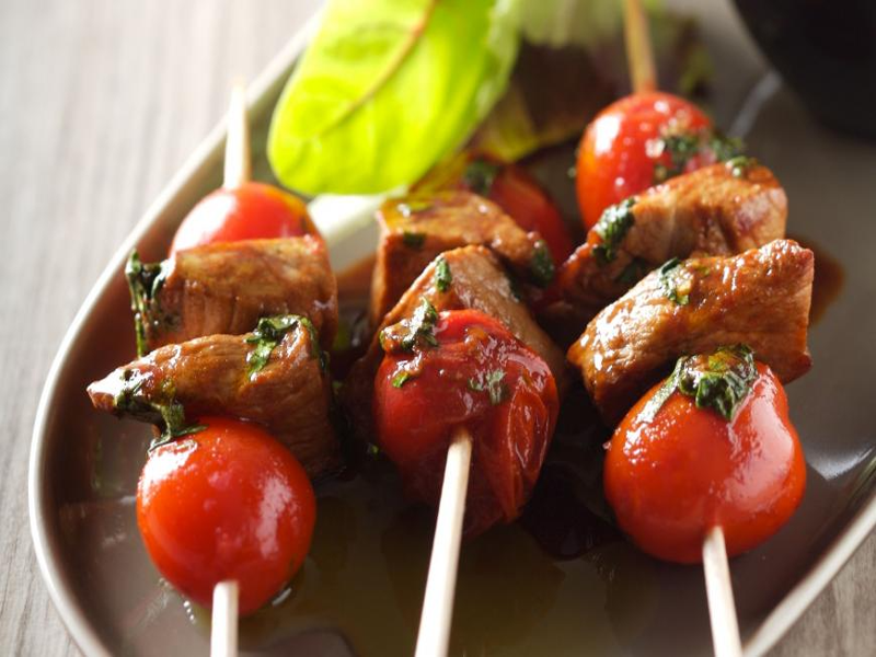 BROCHETTES DE VEAU & TOMATES CERISES