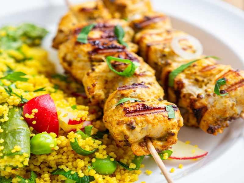 BROCHETTES DE VEAU AU CURRY