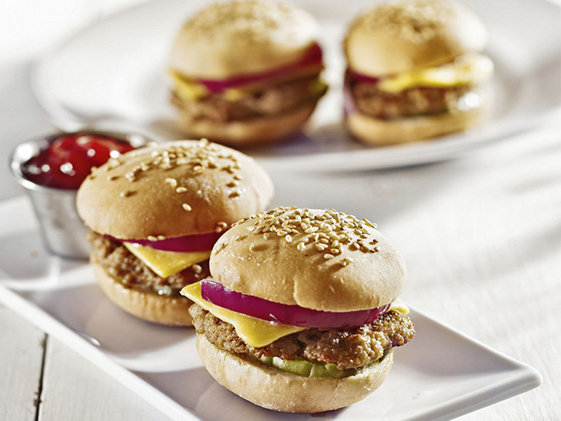 Burger de lentilles et mayonnaise