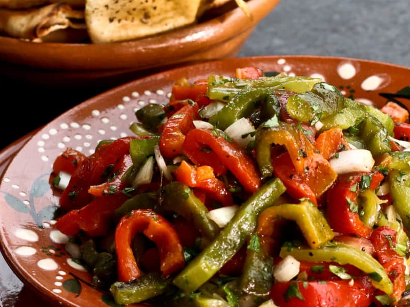 Salades de seiche au poivron