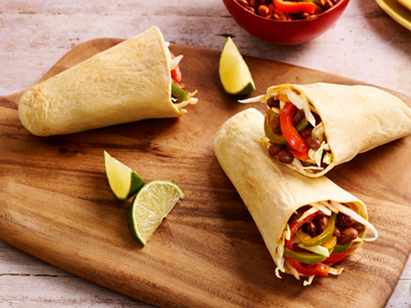 Tortillas purée de haricots rouges